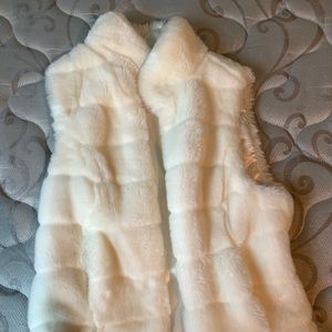 White House Black Market Faux Fur Vest